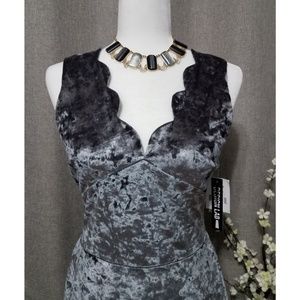 Stretch velvet cocktail dress